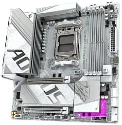 Материнська плата Gigabyte B850M AORUS ELITE WIFI6E ICE (B850M AORUS ELITE WIFI6E ICE) (Socket AM5, AMD B850, Micro-ATX) - мініатюра 2