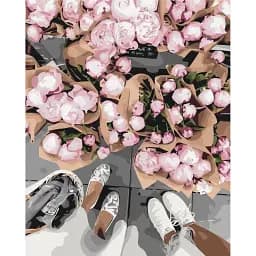 Картина по номерам Brushme Ярмарка пионов ©Оксана Воробей 40x50 см