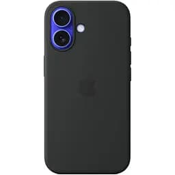 Чехол Silicone Case with MagSafe для Apple iPhone 16 Black AAA [116598]