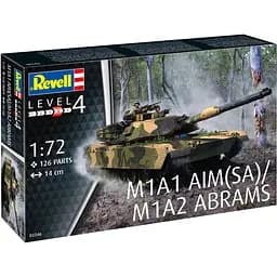 Збірна модель Revell Танк Абрамс M1A1 AIM(SA)/ M1A2 масштаб 1:72, 126 деталей (RVL-03346)