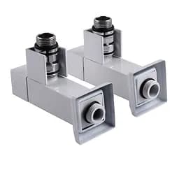 Набір кран напівоборотний кутовий з американкою Solomon Lux 1/2″ Cube White 8888 (2шт.) 000021914 - мініатюра 5