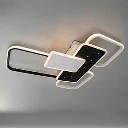LED люстра модерн 2449WH+BK dimmer - мініатюра 4