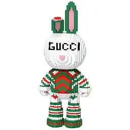 Конструктор Magic Blocks Зайчик Bearbrick зеленый на 3366 деталей (9090)