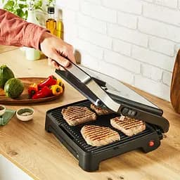 Гриль прижимний Tefal Inicio Classic 2000Вт темп. режимів-3 метал чорний - мініатюра 4