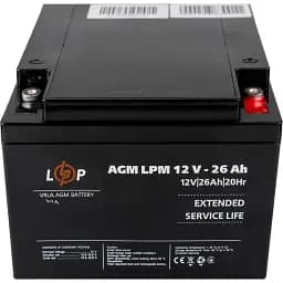 Акумулятор LogicPower AGM 12V (12V/26Ah/312Wh) (22883) [109167] - мініатюра 2
