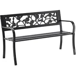 Скамейка для сада Chomik Garden Line Rose стальная с декоративной спинкой
