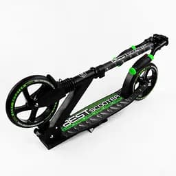Самокат Best Scooter 57х14х80-98.5 см Чорно-зелений 000231603 - мініатюра 6