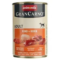 Влажный беззерновой корм для собак Animonda GranCarno Adult Beef + Chicken, с говядиной и курицей, 400 г