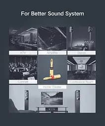 Конектор Brass Speaker Plugs UGREEN 30513 набір перехідників типу «банан» 4шт Жовтий (30513) - мініатюра 9