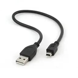 Кабель USB 2.0 AM - miniUSB (5P), 30 см, чорний, Cablexpert (CCP-USB2-AM5P-1)