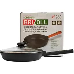 Сковорода Brizoll Optima-Black с чугунной крышкой 26х4 см (O2640-P1-C)