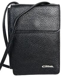 Невелика чоловіча шкіряна сумка через плече Giorgio Ferretti Ef061 Чорна