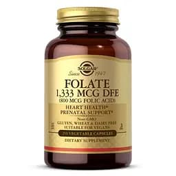 Вітаміни та мінерали Solgar Folate 1333 mcg (Folic Acid 800 mcg), 250 вегакапсул