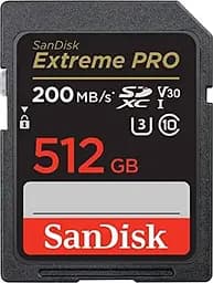 Карта памяти Sandisk 512GB SD C10 UHS-I U3 R200/W140MB/s Extreme Pro V30 (SDSDXXD-512G-GN4IN)