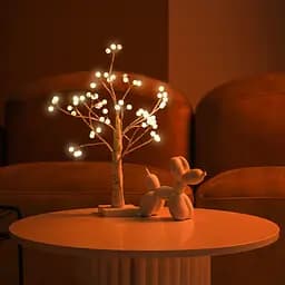 Дерево світлодіодне MBM My Home на підставці 45 см біле (DH-LAMP-04 WHITE) - мініатюра 4