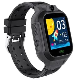 Дитячий смарт годинник-телефон Lemfo LT44 з GPS, 4G, SIM-картою, відеодзвінком, камерою, геолокацією та прослуховуванням Чорний - мініатюра 2