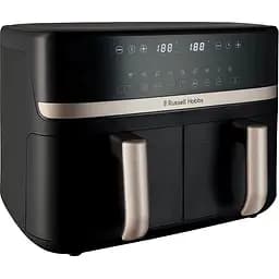 Мультипечь Russell Hobbs Satis Fry DualBaske 2800Вт 4.5/4.5л 9 программ пластик черный