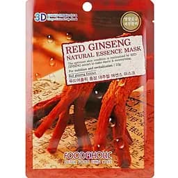 Тканинна 3D-маска для обличчя Food A Holic Natural Essence Mask Red Ginseng Червоний женьшень 23 г