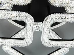 LED-люстра з кришталевими квадратами Diasha 5179/4+4BK 140W, 7700 lm - мініатюра 4