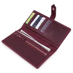 Жіноче шкіряне портмоне Grande Pelle 9х18х1 см acs0018744 - мініатюра 4