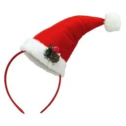 Ковпачок Санта Клаус з шишками на обручі