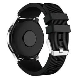 Силіконовий ремінець 22мм для смарт-годинника Samsung Gear S3 Frontier - чорний L (WB808310) - мініатюра 3