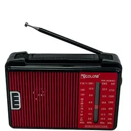 Радіоприймач переносний червоний радіо на батарейках FM-AM приймач Golon RX A08