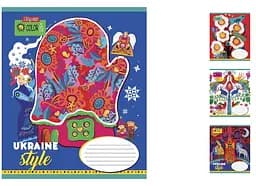 Тетради ученические 12 листов линия. 1В Ukraine style, 25 шт. в упаковке