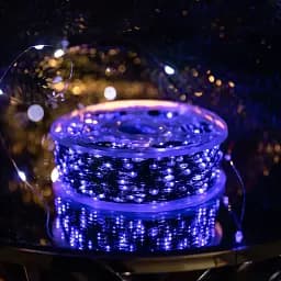 Гірлянда Роса нитка 2000 LED довжина 200 м з пультом від мережі зелена, синій GarlandoPro 2000L200MGBL