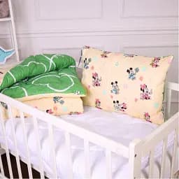 Набір дитячий MirSon зима Kids Time 20-0043 Green Mikey Mouse 110x140 см бавовна: ковдра з подушкою (2200009671272)