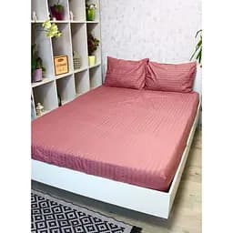 Простыня на резинке LightHouse Mf Stripe Pudra, 200х90 см, пудровая (605061)