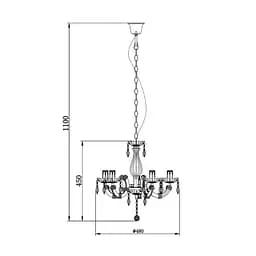 Люстра Zuma Line RLD94016-5A MAGNOLIA - мініатюра 2