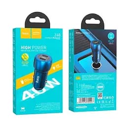 Адаптер автомобільний HOCO Tough dual port car charger Z48 |2Type-C, 40W/3A, PD/QC| - мініатюра 2