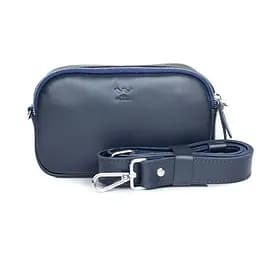 Шкіряна сумка поясна / кроссбоді Holly синя