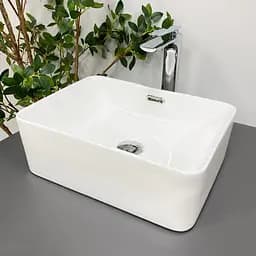 Умивальник VBI Arabba S white накладний VBI-013500, Білий - мініатюра 5