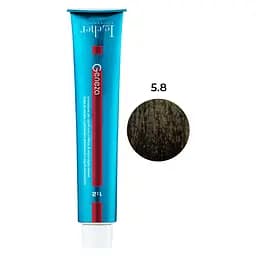 Професійна стійка аміачна крем-фарба для волосся Le Cher Geneza 5.8 (5TB) з протеїнами шовку 100 мл