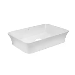 Умивальник Qtap Virgo накладний прямокутний 490x350x110 мм White + донний клапан PU02, Білий - мініатюра 4