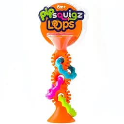 Прорізувач-брязкальце на присосках Fat Brain Toys pipSquigz Loops помаранчевий (F165ML) - мініатюра 3