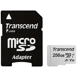 Карта пам'яті Transcend microSDXC 300S 256GB UHS-I U3 + adapter SD (TS256GUSD300S-A) [71414]