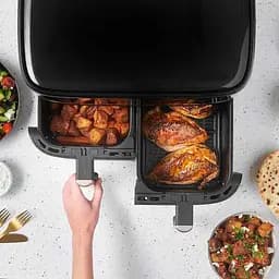 Мультипіч Russell Hobbs Satis Fry DualBaske чорний 2800 Вт (27680-56) - мініатюра 8
