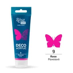 Акрил для декору Рожевий (09) матовий 75 мл Rosa Talent