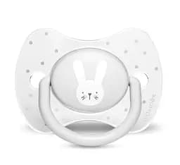 Пустышка симметричная Suavinex Hygge Уютные истории Зайчика, 0-6 мес., серый (306593)