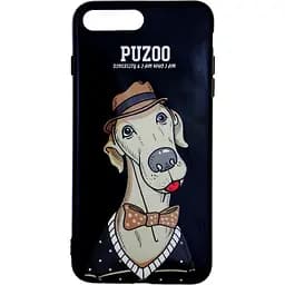 Чохол-накладка PUZOO TPU Glossy Shiny Powder Art dog iPhone 7 Plus/8 Plus Black Bean
