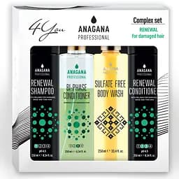 Набор 4YOU "Восстановление" для поврежденных ломких волос ANAGANA 4х250 мл
