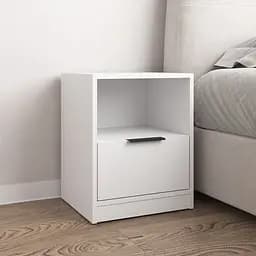 Тумба приліжкова Vays M-31 Білий, з шухлядою та полицею, ЛДСП, 40х35х50 см - для спальні