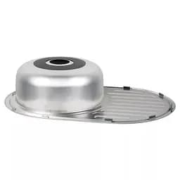 Кухонна мийка 770x500x160 мм + сифон Wezer 7750(08) Satin, Satin - мініатюра 4