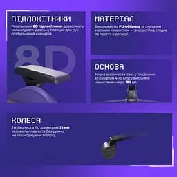 Ігрове крісло Proove Gaming Major Black (GCMJ0001001) - мініатюра 3