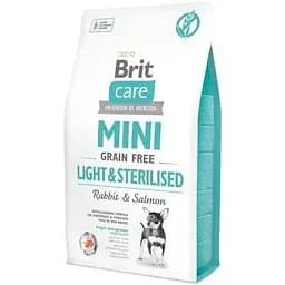 Сухой корм Brit Care GF Mini Light & Sterilised для взрослых собак мелких пород с лишним весом или стерилизованных с кроликом