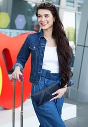 Кожаный тревел-кейс Voyager 1.0 синий Crazy Horse