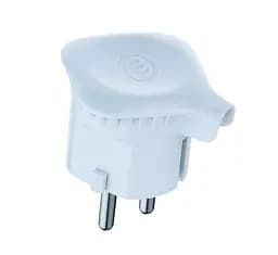 Вилка с заземлением Brille белая 90" 16А 250В 55023